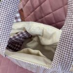 Dark Pink Vichy Gym Bag - Image 3